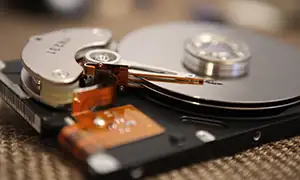 Hard disk inside